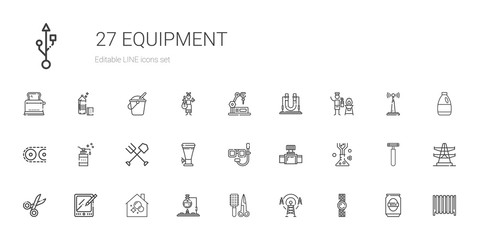 equipment icons set