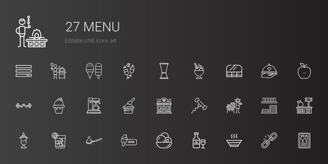 menu icons set