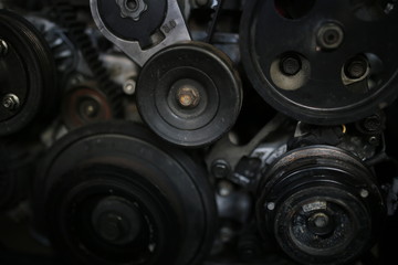Fototapeta na wymiar Modified engine detail
