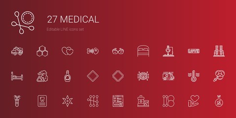medical icons set