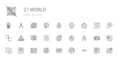 world icons set