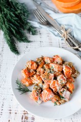 Pumpkin curry with spices