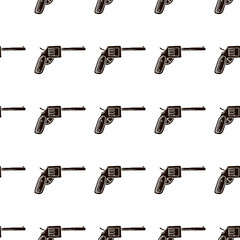 revolver vector seamless pattern