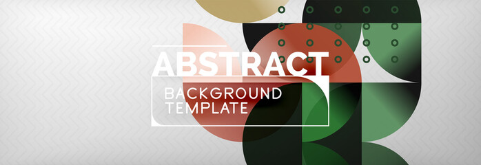 Circles and semicircles abstract background, circle design business template