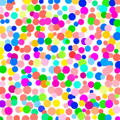 The bright colorful confetti on a white background.       