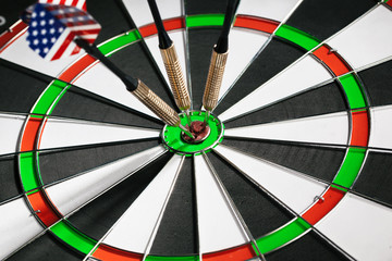 dartboard business success concept