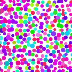 The bright colorful confetti on a white background.      