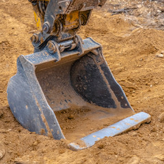 Detail of the bucket of excavator in Utah Valley