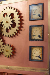 Old counter on the copper control panel