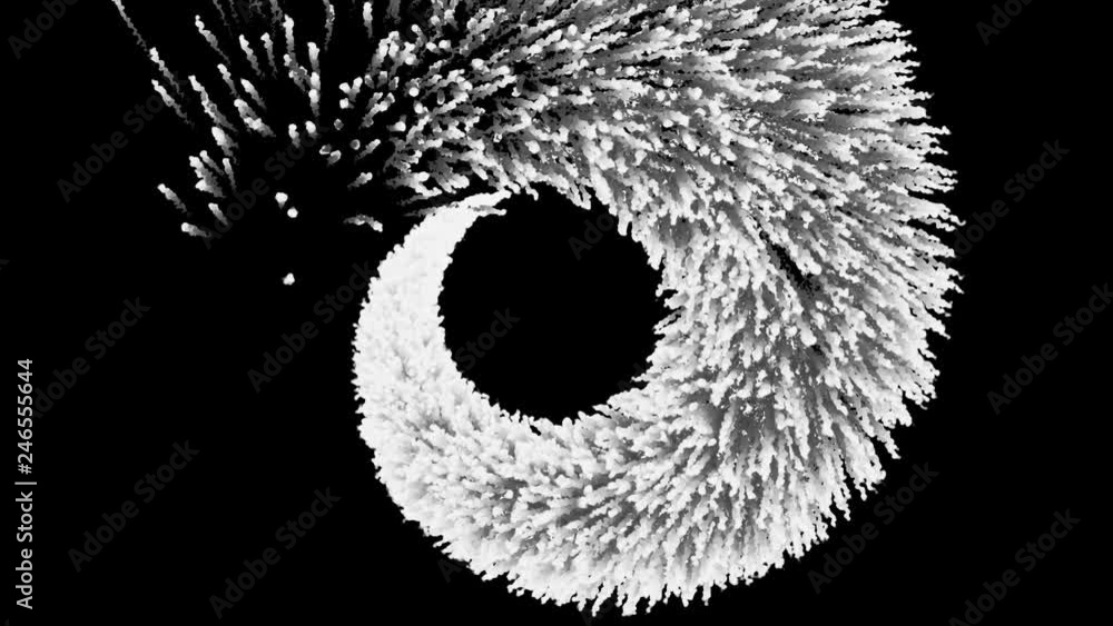 Poster monochrome abstract sparkles trail on black background. black and white abstruction of a comet tail 
