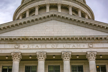 Obraz premium Detail view of iconic Utah State Capital Building