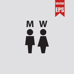 Toilet icon.Vector illustration.	