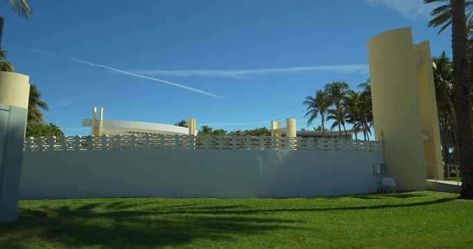 Miami Beach scene North Beach Bandshell and Community Center 4k 60p