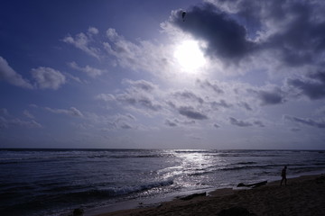 the sun almost drowned in the ocean