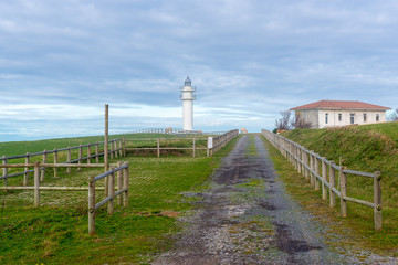 Lighthouse of Ajo Cape, Cantabrian Sea, Cantabria, Spain