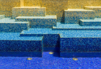Texture blue cool mosaic tile background © Emoji Smileys People