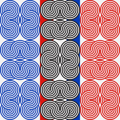 Seamless pattern with colorful strip