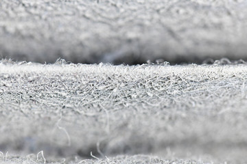 Close Up view on high efficiency particulate air filter.Dust filter surface of car, Useful to trap dust in the car, Make fresh air in the car clean.