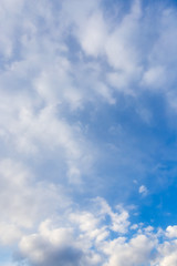 Clouds against blue sky as abstract background