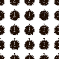 stopwatch vector seamless pattern