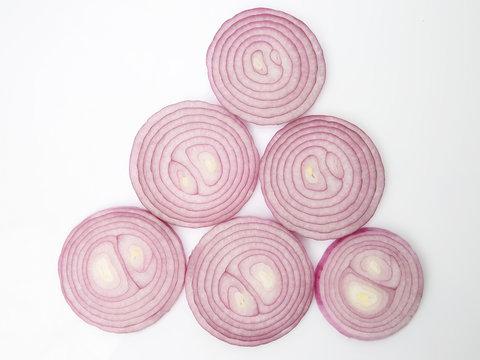 The cut part of the onion for the salad