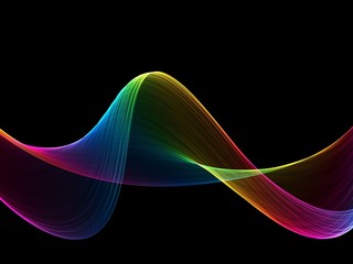 Abstract multicolored light waves background