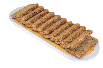 Sliced rye bread with sunflower seeds