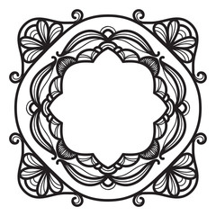 Abstract mandala graphic design decorative elements isolated on white color background for abstract concepts
