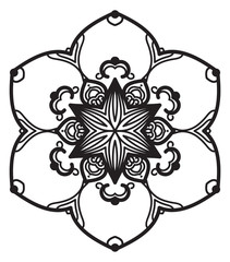 Fototapeta premium Abstract mandala graphic design decorative elements isolated on white color background for abstract concepts