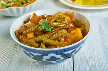 French Beans and Potatoes Subji
