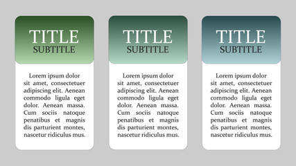 A set of banners for the presentation, tariff plans, information panels, etc.