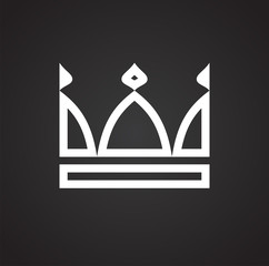 Crown set on black background for graphic and web design, Modern simple vector sign. Internet concept. Trendy symbol for website design web button or mobile app