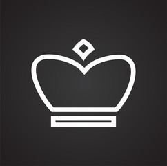 Obraz premium Crown set on black background for graphic and web design, Modern simple vector sign. Internet concept. Trendy symbol for website design web button or mobile app