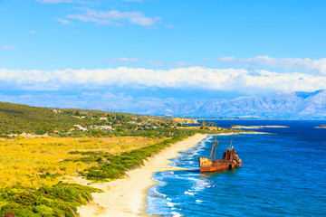 The famous shipwreck near Gythio Greece