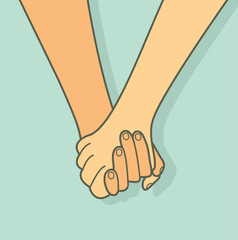 holding hands promise sign