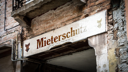 Fototapeta premium Schild 383 - Mieterschutz