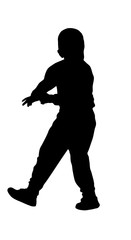  Silhouette of child running silhouette
