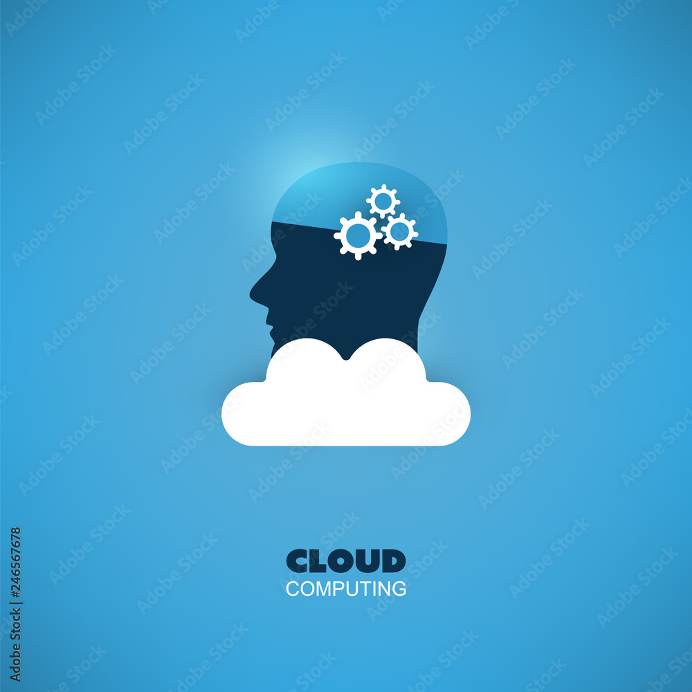 Poster ai powered cloud service, automated support assistance, digital aid, deep learning and smart technol