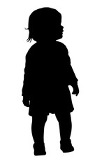 Silhouette of a little girl