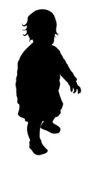 Silhouette of a little girl