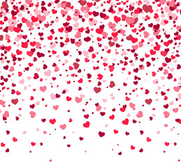 Fototapeta na wymiar Valentines Day - vector greeting card with hearts on white background