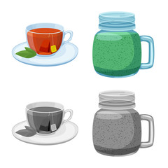 Isolated object of drink and bar sign. Collection of drink and party vector icon for stock.