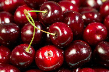 Sweet cherries background/ full frame