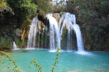 Fototapeta na wymiar El Chiflon Waterfalls in Chiapas, Mexico