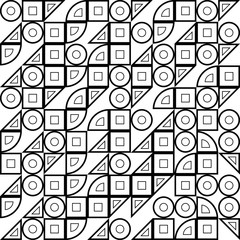 Creative geometrical shape seamless pattern