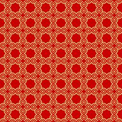 Repeating Geometric Pattern with Triangle, Zig Zag. Vector Background, Texture. For Design Invitation, Interior Wallpaper, Cover Card, Technologic Design. rED GOLD COLOR.