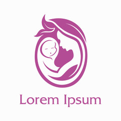 mom and baby silhouette