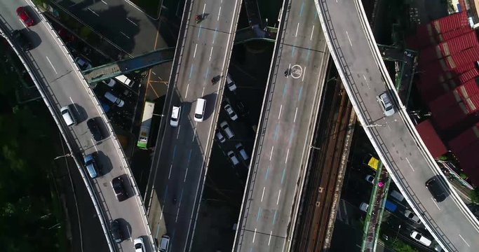 Aerial shot of the EDSA-Ortigas intersection.