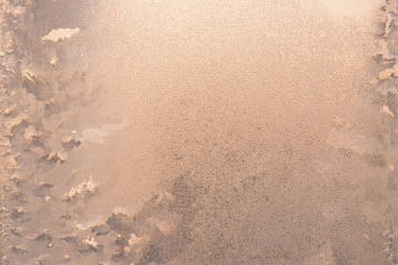 Ice pattern  on glass