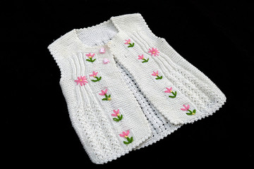 hand knitted children's dress, turkish handcraft, hand knitted and baby clothes,